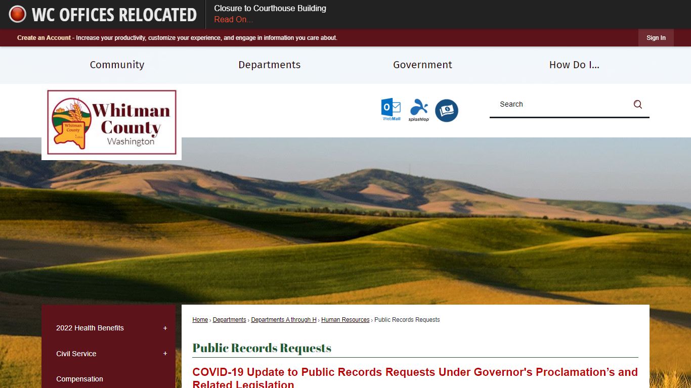 Public Records Requests | Whitman County, WA